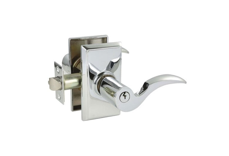Emtek Cortina Lever Key In Knob Lockset Single Cylinder with Rectangular Rosette