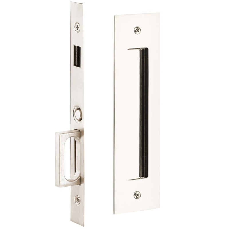 Emtek Narrow Modern Rectangular Pocket Door Mortise Lock
