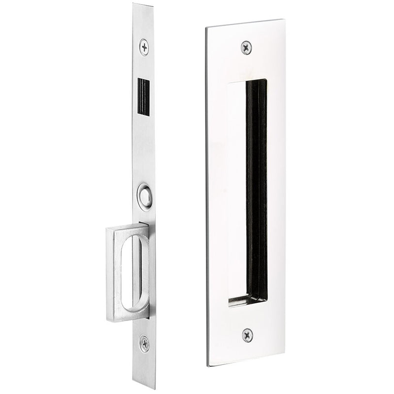 Emtek Narrow Modern Rectangular Pocket Door Mortise Lock