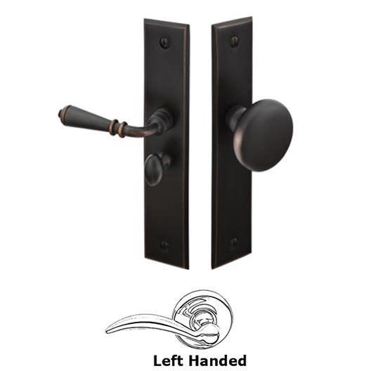 Emtek 2291 Solid Brass Screen Door Lock - Rectangular Style