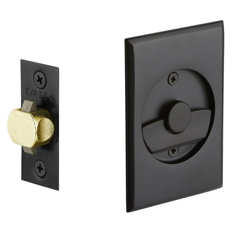 Emtek Tubular Rectangular Pocket Door Locks