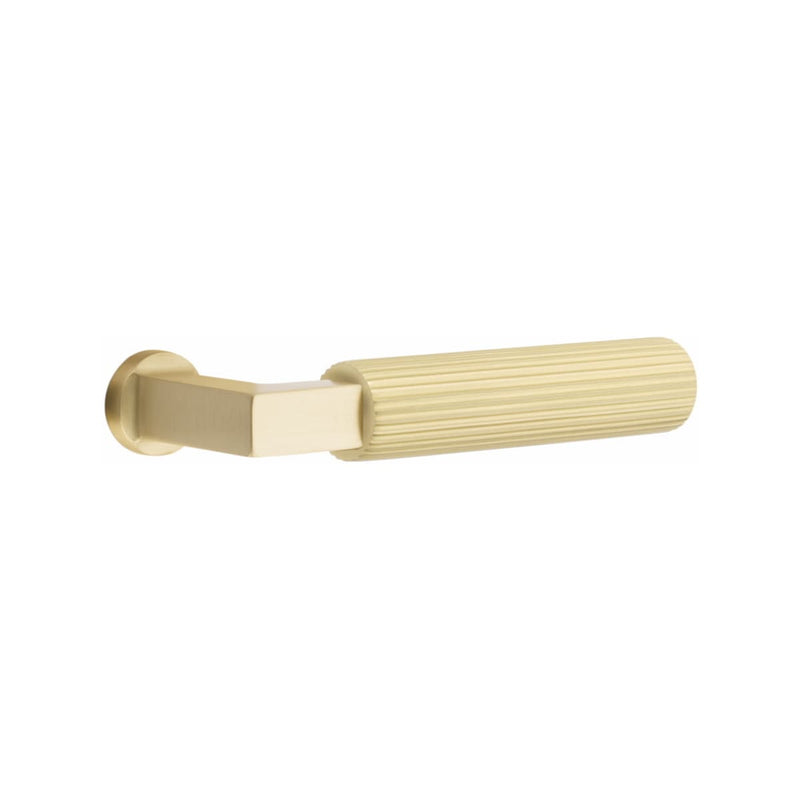 Emtek Modern Rectangular Single Point Lock with L Square Key in Straight Knurled Lever