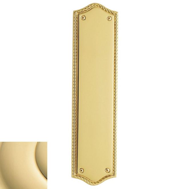 Baldwin 2285031 Push Plate 2-3/4" x 10-7/8" Bristol Unlacquered Brass Finish - Unlacquered Brass - Brass