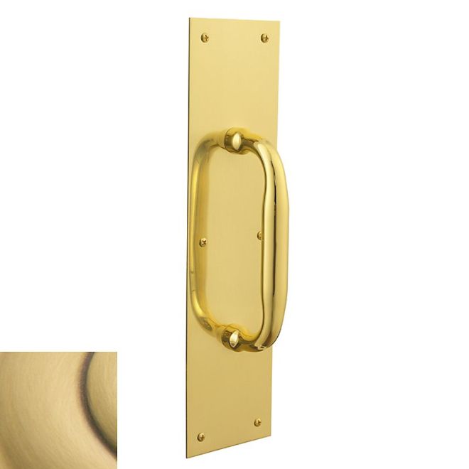 Baldwin 2335060 Pull Plate 3-1/2" x 15" Satin Brass with Brown Finish - Satin Brass with Brown - Brass