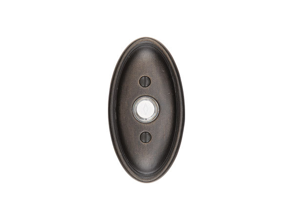 Emtek 2414 Sandcast Bronze Doorbell Button with