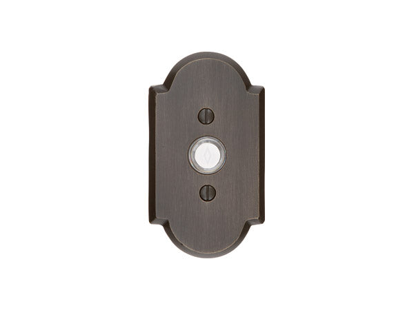 Emtek 2421 Sandcast Bronze Doorbell Button with