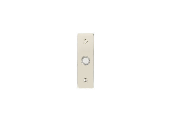Emtek 2440 Doorbell Button with 1-1/2" x 5" Rosette Stretto Plate