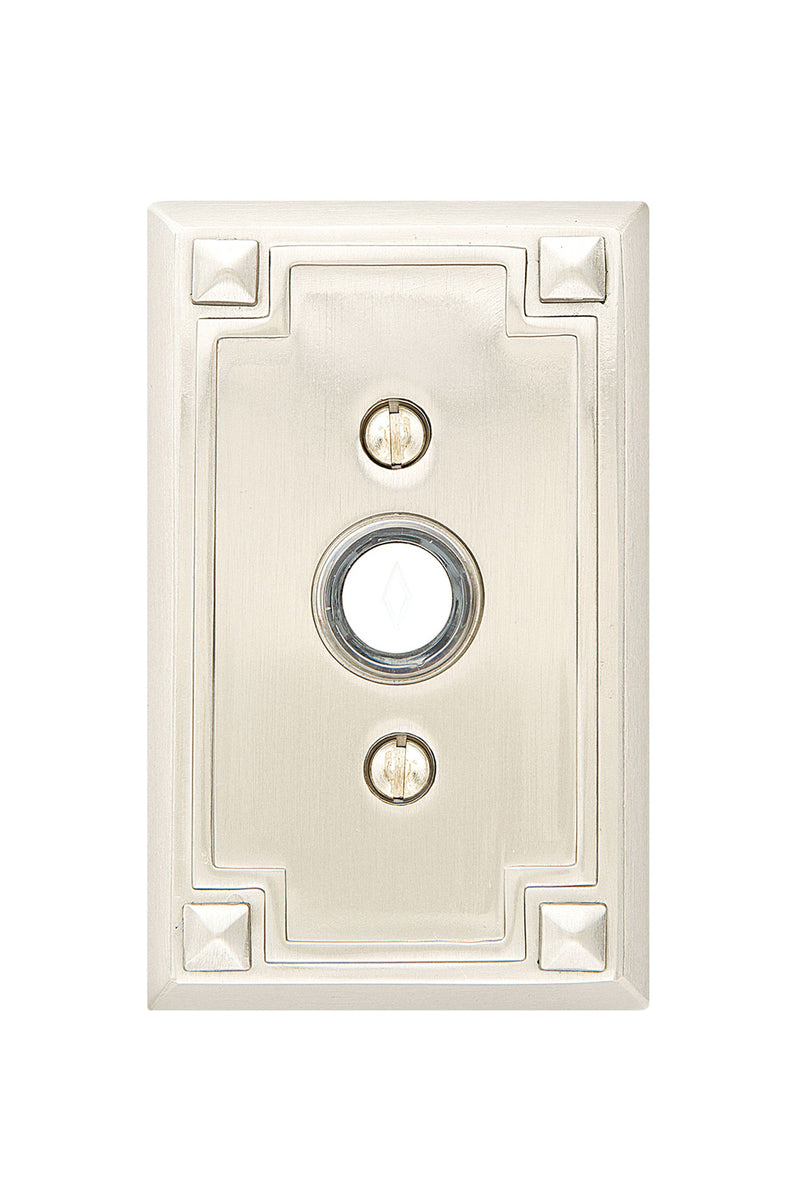 Emtek 2451 Doorbell Button with Arts & Crafts Rosette