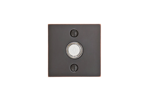 Emtek 2459 Doorbell Button with Square Rosette