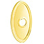 Emtek Transitional Brass Towel Bar With Oval Rosette