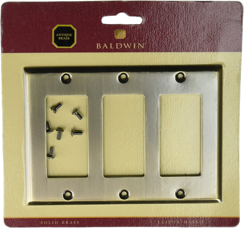 Baldwin 4740030 Triple Rocker Beveled Switch Plate
