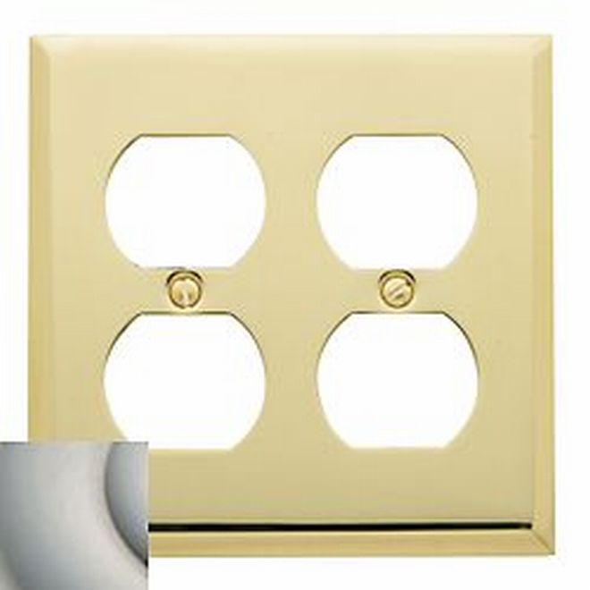 Baldwin 4771 Double Outlet Beveled Switch Plate