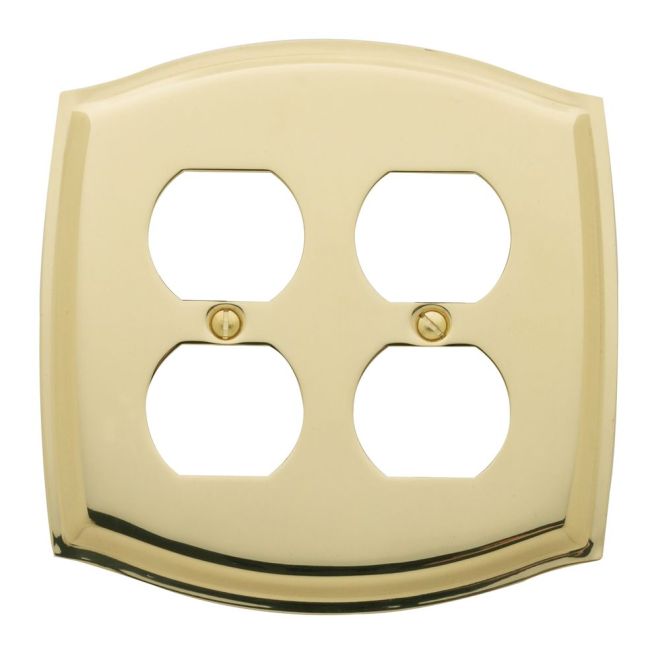Baldwin 4781 Double Outlet Colonial Switch Plate