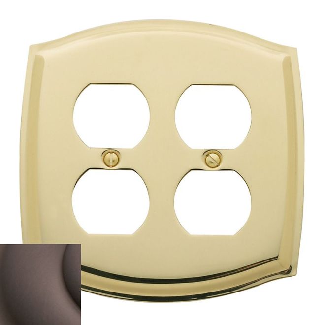 Baldwin 4781 Double Outlet Colonial Switch Plate