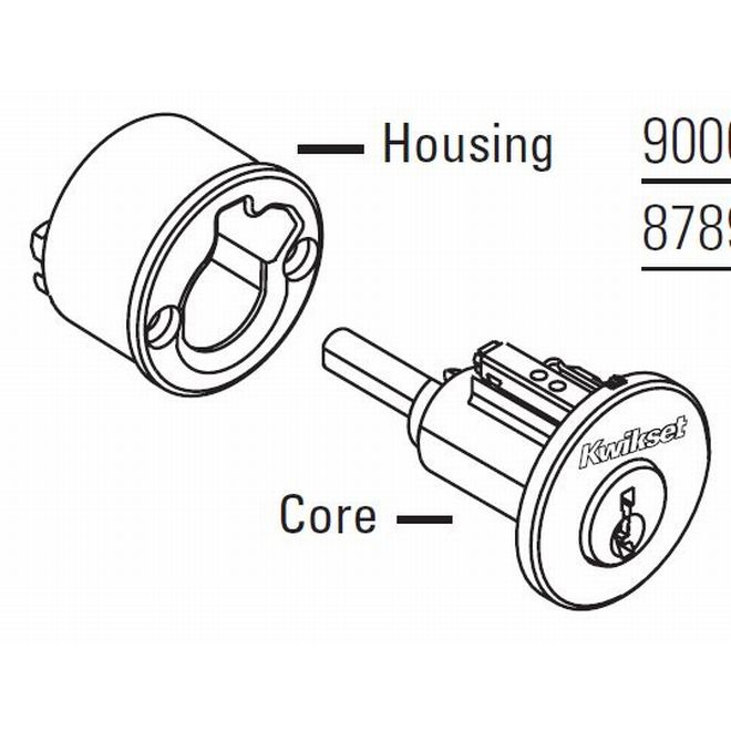 Kwikset 7766 785 Exterior Cylinder with Housing