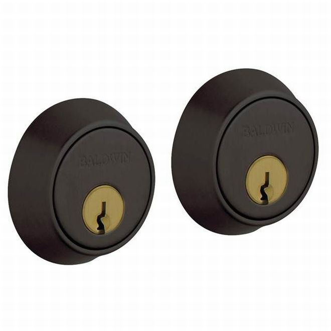 Baldwin 8011102 Contemporary 1-5/8" Double Cylinder Deadbolt Oil Rubbed Bronze Finish - NA - NA