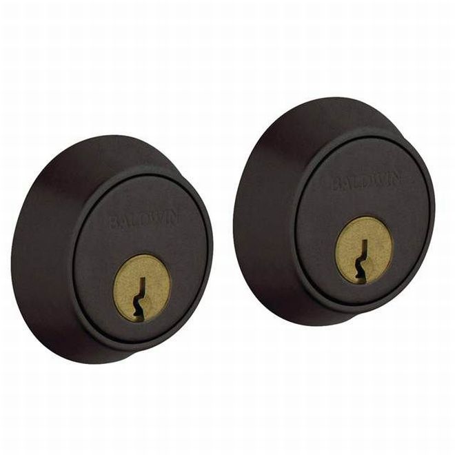 Baldwin 8011402 Contemporary 1-5/8" Double Cylinder Deadbolt Distressed Oil Rubbed Bronze Finish - NA - NA