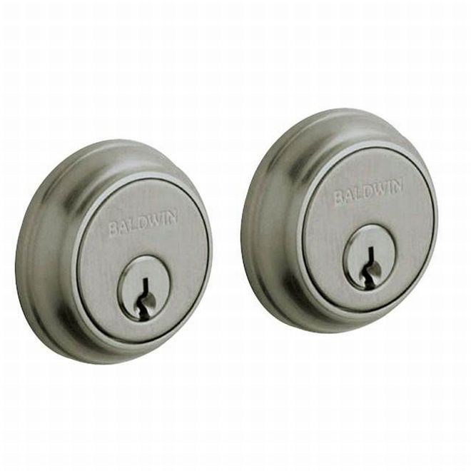 Baldwin 8021151 Traditional 1-5/8" Double Cylinder Deadbolt Antique Nickel Finish - NA - NA
