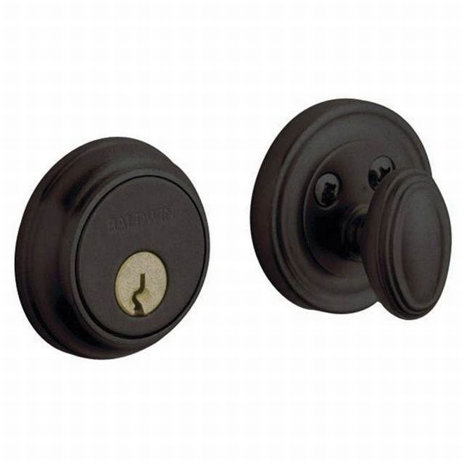 Baldwin 8031402 Traditional 1-5/8" Single Cylinder Deadbolt Distressed Oil Rubbed Bronze Finish - Distressed Oil Rubbed Bronze - NA