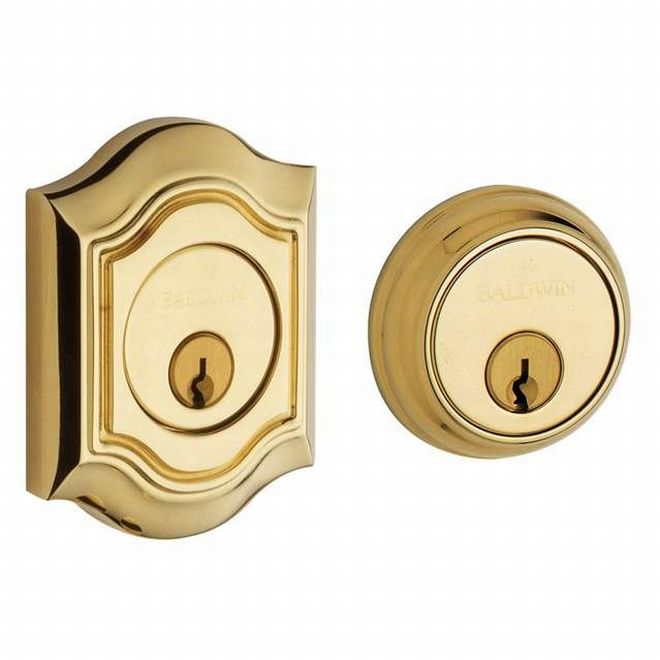Baldwin 8238031 Bethpage Double Cylinder Deadbolt Unlacquered Brass Finish - Unlacquered Brass - NA