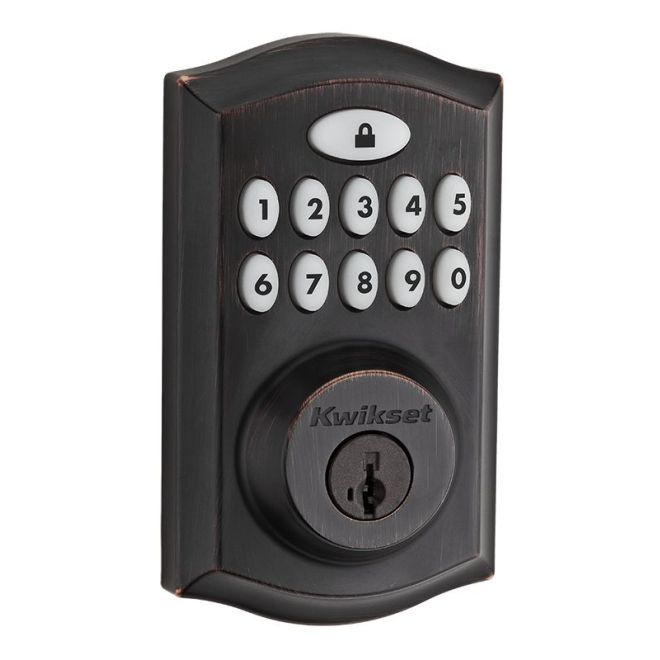 Kwikset 913  Traditional Smartcode Touchpad Electronic Deadbolt SmartKey with RCAL Latch and RCS Strike