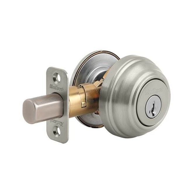 Kwikset 980S  Single Cylinder Deadbolt with New Chassis with RCAL Latch and RCS Strike