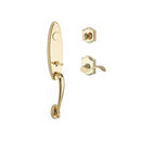 Baldwin Reserve FDCHEXCURRTAR003 Full Dummy Chesapeake Handleset Right Hand Curve Lever and Traditional Arch Rose Lifetime Brass Finish - Right Hand - NA