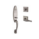 Baldwin Reserve FDCHEXDECLTSR152 Full Dummy Chesapeake Handleset Left Hand Decorative Lever and Traditional Square Rose Matte Antique Nickel Finish - Left Hand - NA