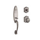 Baldwin Reserve FDCHEXROUTAR152 Full Dummy Chesapeake Handleset Round Knob and Traditional Arch Rose Matte Antique Nickel Finish - NA - NA