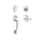 Baldwin Reserve FDCOLXCURLTAR260 Full Dummy Columbus Handleset Left Hand Curve Lever and Traditional Arch Rose Bright Chrome Finish - Left Hand - NA