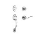Baldwin Reserve FDCOLXCURLTRR260 Full Dummy Columbus Handleset Left Hand Curve Lever and Traditional Round Rose Bright Chrome Finish - Left Hand - NA