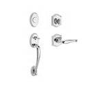 Baldwin Reserve FDCOLXDECRTAR260 Full Dummy Columbus Handleset Right Hand Decorative Lever and Traditional Arch Rose Bright Chrome Finish - Right Hand - NA