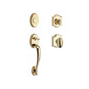 Baldwin Reserve FDCOLXELLTAR003 Full Dummy Columbus Handleset Ellipse Knob and Traditional Arch Rose Lifetime Brass Finish - Lifetime Brass - NA