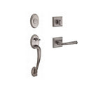 Baldwin Reserve FDCOLXFEDLTSR152 Full Dummy Columbus Handleset Left Hand Federal Lever and Traditional Square Rose Matte Antique Nickel Finish - Left Hand - NA
