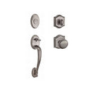 Baldwin Reserve FDCOLXROUTAR152 Full Dummy Columbus Handleset Round Knob and Traditional Arch Rose Matte Antique Nickel Finish - NA - NA