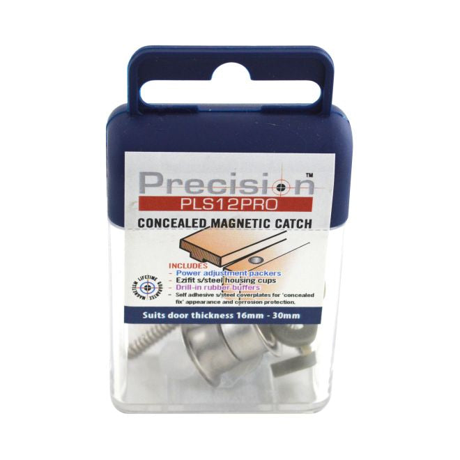 Precision Lock PLS12PRO Magnetic Catch with Adjustable Strength for 16 mm to 30 mm Door