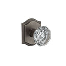 Baldwin Reserve PVCRYTAR152 Privacy Crystal Knob and Traditional Arch Rose with 6AL Latch and Dual Strike Matte Antique Nickel Finish - Matte Antique Nickel - Brass