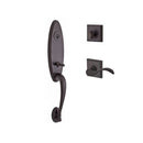 Baldwin Reserve SCCHEXCURLTSR112 Single Cylinder Chesapeake Handleset Left Hand Curve Lever and Traditional Square Rose with 6AL Latch and Dual Strike Venetian Bronze Finish - Left Hand - NA