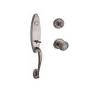 Baldwin Reserve SCCHEXTRATRR152 Single Cylinder Chesapeake Handleset Traditional Knob and Traditional Round Rose with 6AL Latch and Dual Strike Matte Antique Nickel Finish - NA - NA