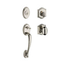 Baldwin Reserve SCCOLXELLTAR141 Single Cylinder Columbus Handleset Ellipse Knob and Traditional Arch Rose with 6AL Latch and Dual Strike Bright Nickel Finish - Bright Nickel - NA