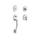 Baldwin Reserve SCCOLXELLTAR260 Single Cylinder Columbus Handleset Ellipse Knob and Traditional Arch Rose with 6AL Latch and Dual Strike Bright Chrome Finish - Bright Chrome - NA