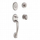 Baldwin Reserve SCCOLXELLTRR152 Single Cylinder Columbus Handleset Ellipse Knob and Traditional Round Rose with 6AL Latch and Dual Strike Matte Antique Nickel Finish - NA - NA
