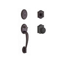 Baldwin Reserve SCCOLXROUTAR112 Single Cylinder Columbus Handleset Round Knob and Traditional Arch Rose with 6AL Latch and Dual Strike Venetian Bronze Finish - NA - NA