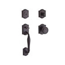 Baldwin Reserve SCWESXTRATAR112 Single Cylinder Westcliff Handleset Traditional Knob and Traditional Arch Rose with 6AL Latch and Dual Strike Venetian Bronze Finish - NA - NA