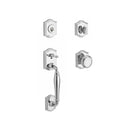 Baldwin Reserve SCWESXTRATAR260 Single Cylinder Westcliff Handleset Traditional Knob and Traditional Arch Rose with 6AL Latch and Dual Strike Bright Chrome Finish - NA - NA