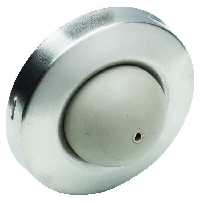 Ives WS406407CVX32D 2-1/2" Convex Wall Stop Satin Stainless Steel Finish - Satin Stainless Steel - NA