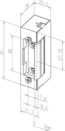 Mul-T-Lock Fail secure electric strike appropriates for wooden and aluminium door E7-02135R11-39