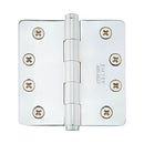 Emtek Steel, Heavy Duty, Plain Bearing Hinge with 1/4" Radius Corners
