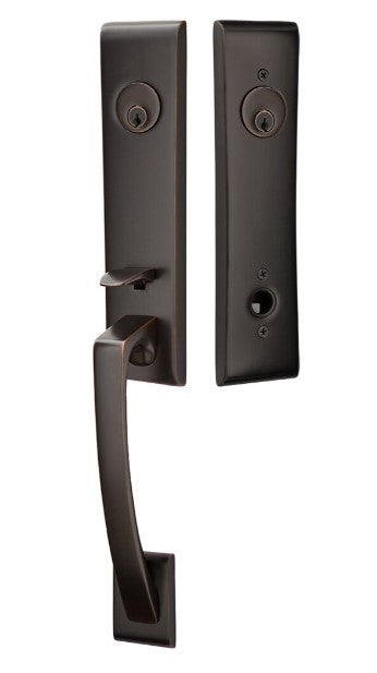 Emtek Apollo Brass Tubular Entry set with Providence Glass Knob