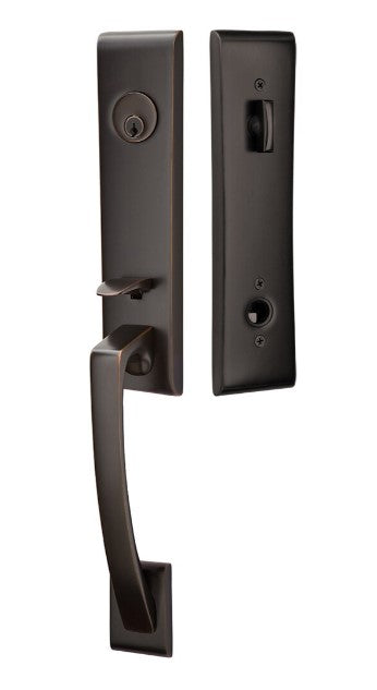 Emtek Apollo Brass Tubular Entry set with Wembley Lever